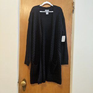 Women's Navy Blue Long Cardigan Sweater